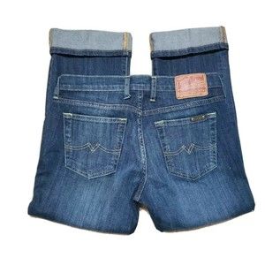 Lucky Brand Sweet N Low Crop Size 4 27 Women Blue Jeans Inseam 25 Crop Straight